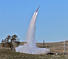 Rocket launching into the sky