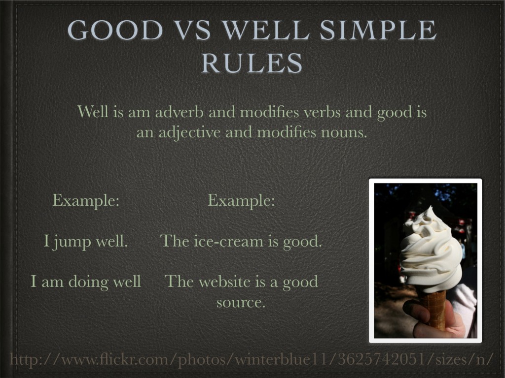 Good vs Well project Neil M